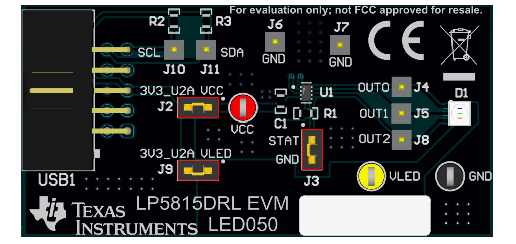 位置电路 - Texas Instruments LP5814/5DRLEVM评估模块